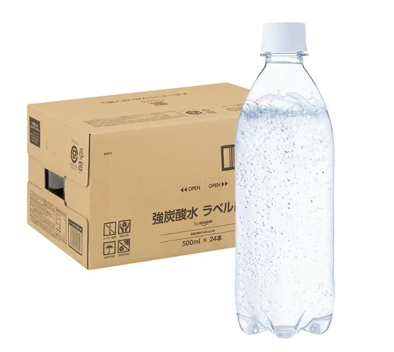 炭酸水 ラベルレス 500ml × 24本 富士山の強炭酸水 (Smart Basic) 1190円