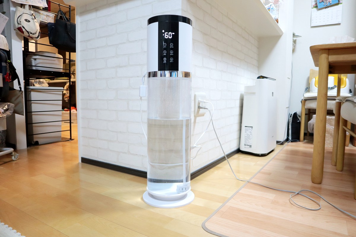 HAGOOGI加湿器MUH-BW021レビュー｜12L大容量×上から給水で超ラク！静音・アロマ・UV除菌対応