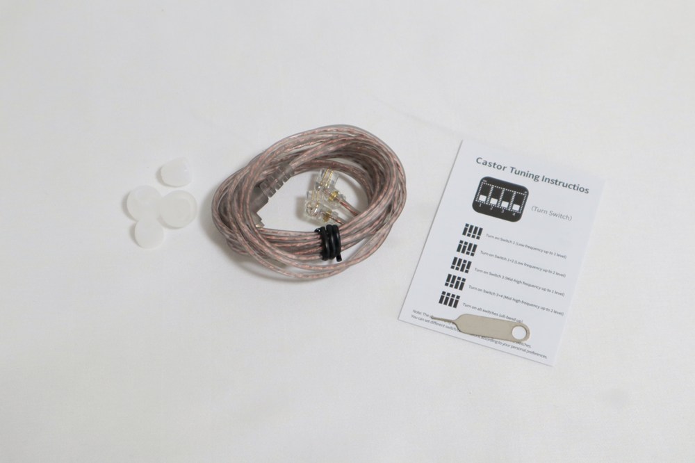 付属品（最低限でOK。必要ならイヤピ追加もアリ）