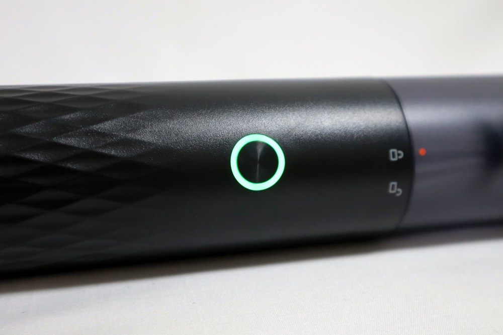 スイッチが入るとボタンが光り