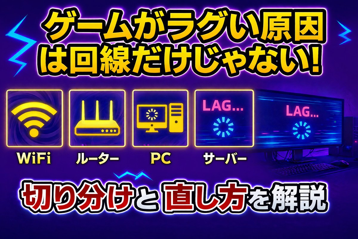 ゲームがラグい原因は回線だけじゃない！Wi-Fi干渉・ルーター・PC側の切り分けと直し方を解説