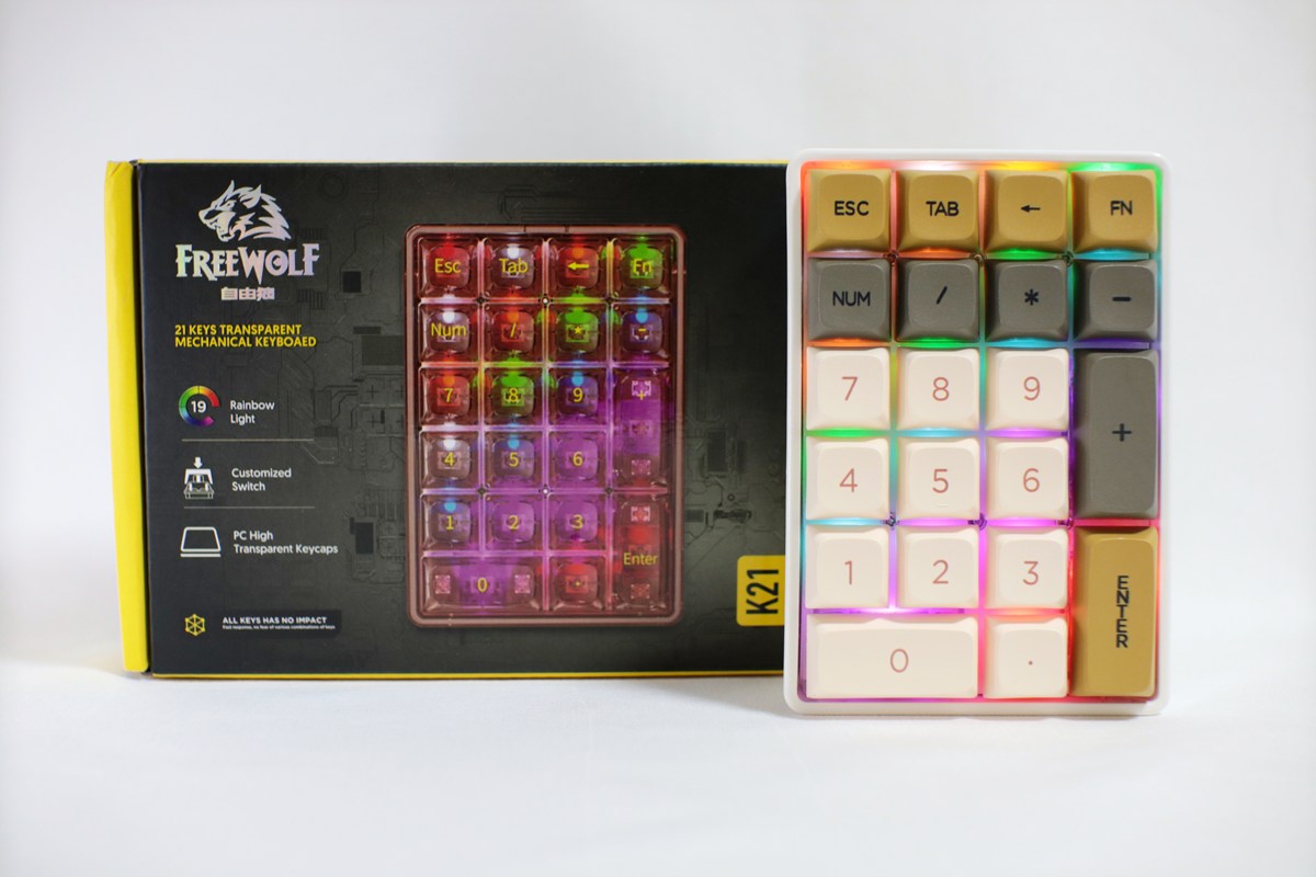 【実機レビュー】K21 メカニカルワイヤレステンキー（21キー）｜有線USB-C/2.4GHz/BT対応・ホットスワップも解説